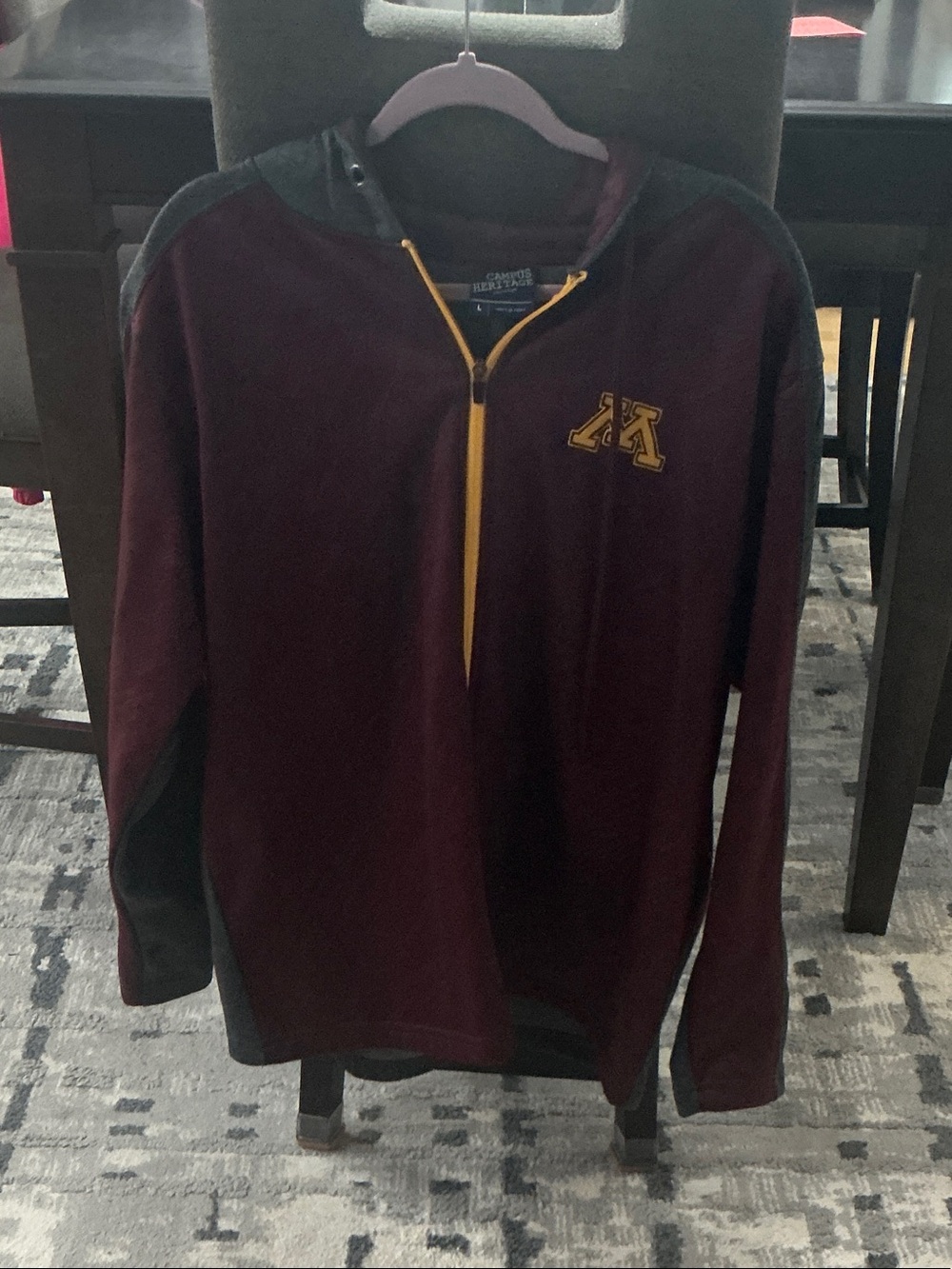 Campus Heritage Maroon Jacket with Yellow Trim - Gophers - Picture 1 of 5
